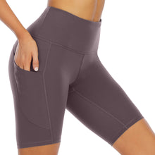 将图片加载到图库查看器，Women High Waist Out Pocket Yoga Short Running Athletic Yoga Shorts Pants Gym Leggings Leggings Sport Women Fitness c619
