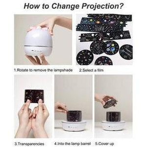 360 Rotation Starry Sky Projector