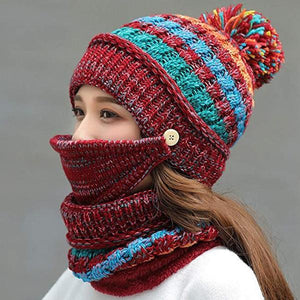 3PCS Womens Winter Scarf Set