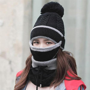 3PCS Womens Winter Scarf Set