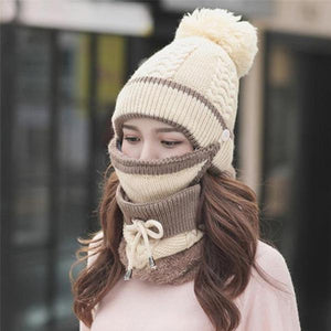 3PCS Womens Winter Scarf Set