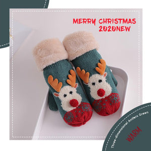 Christmas Warm Hanging Neck Gloves