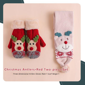 Christmas Warm Hanging Neck Gloves