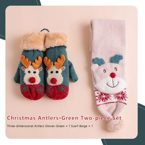 Christmas Warm Hanging Neck Gloves