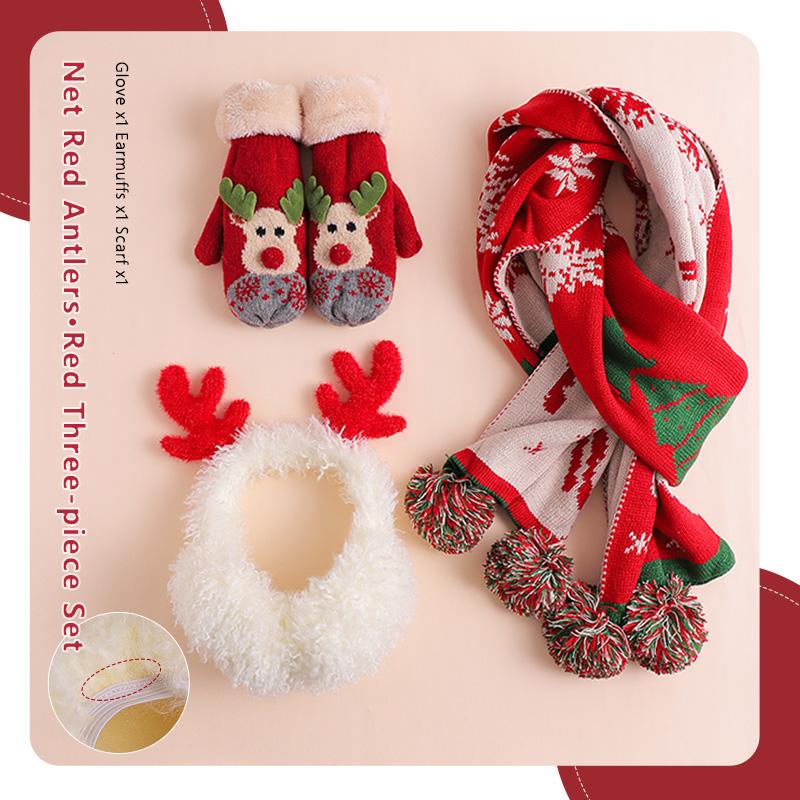 Christmas Warm Hanging Neck Gloves