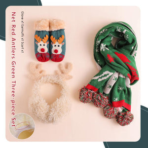 Christmas Warm Hanging Neck Gloves