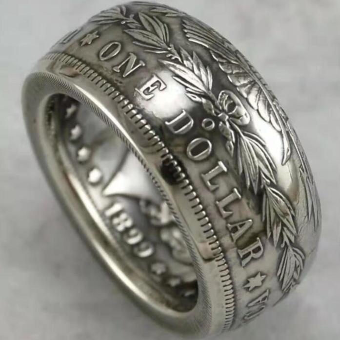 Silver Morgan Dollar Coin Ring Customized