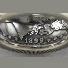 将图片加载到图库查看器，Silver Morgan Dollar Coin Ring Customized

